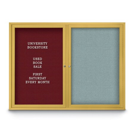 United Visual Products Corkboard, Buff/ White, 48" x 36" UV431H-WHITE-BUFF